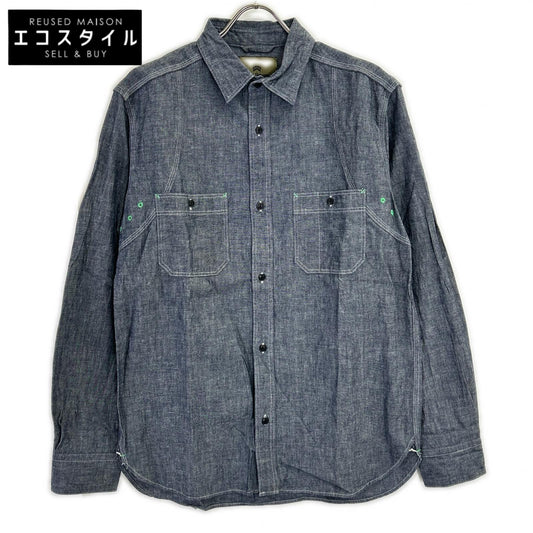 NIGEL CABOURN ナイジェルケーボン 80340010100 ネイビー 長袖シャツ コットン トップス