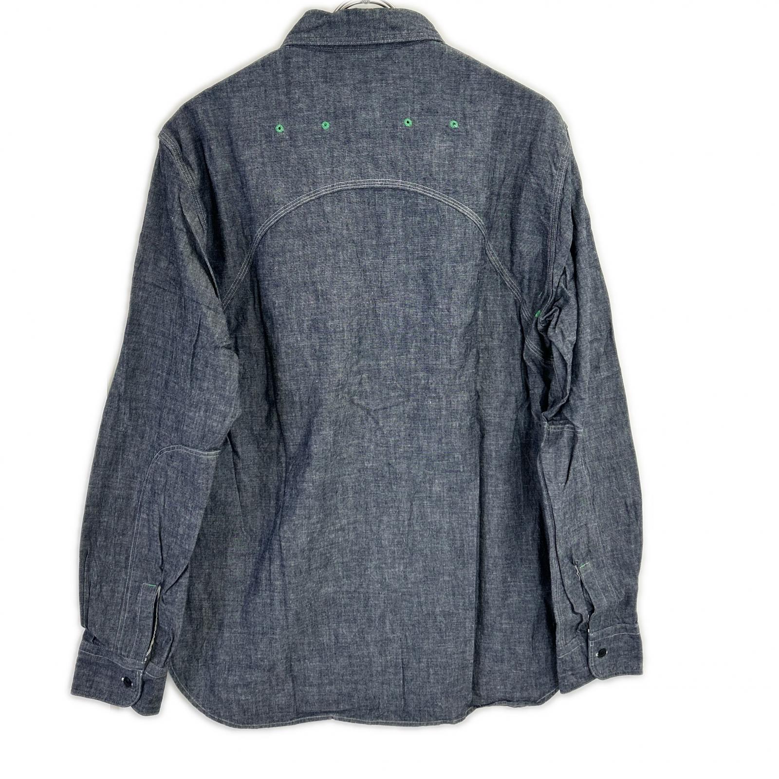 NIGEL CABOURN ナイジェルケーボン 80340010100 ネイビー 長袖シャツ コットン トップス