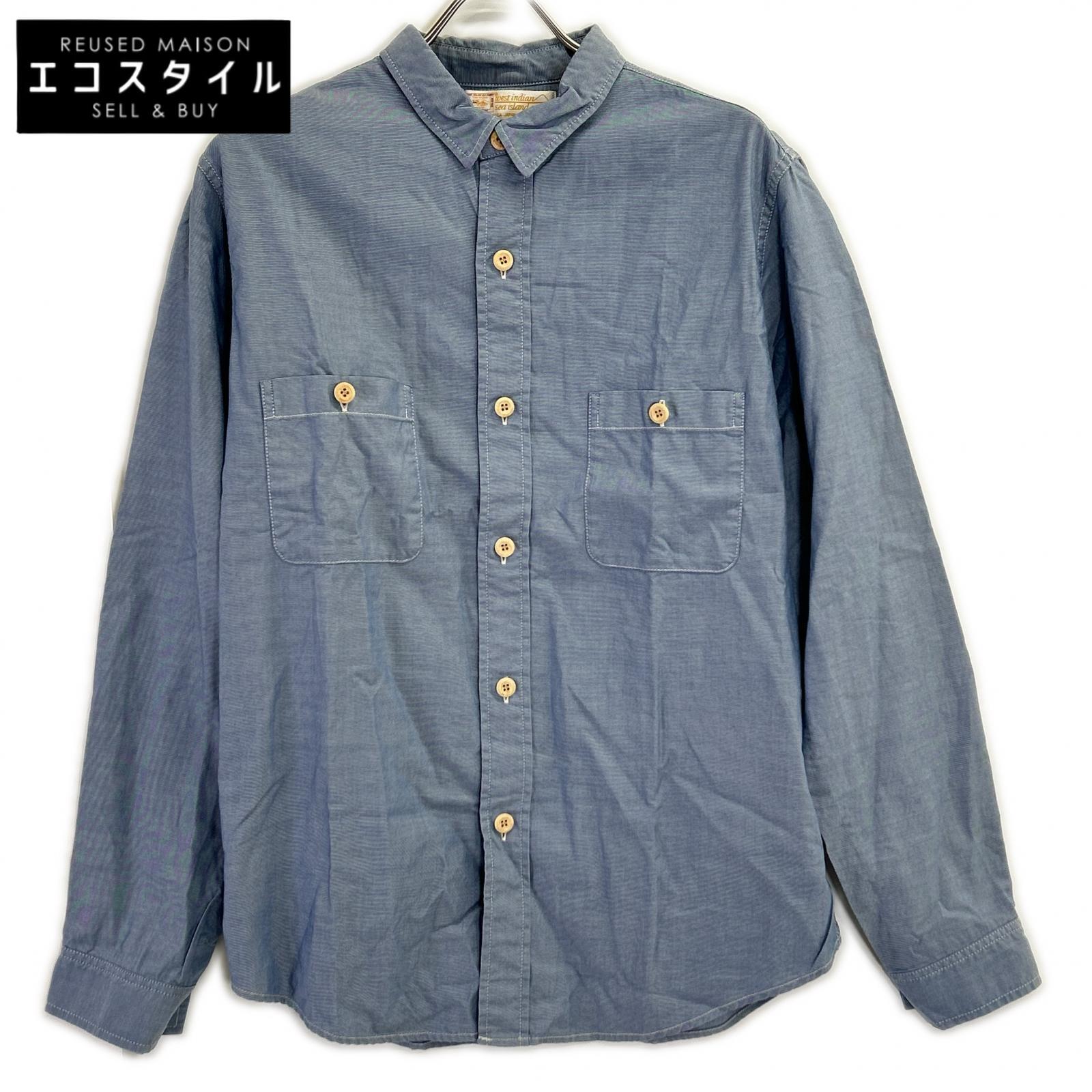 VISVIM ビズビム 0115105011002 ブルー 長袖シャツ コットン トップス