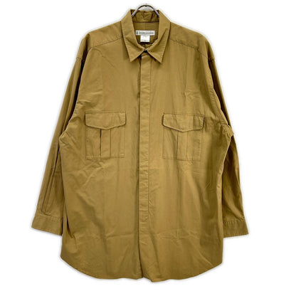 UNION LAUNCH ユニオンランチ ベージュ 0927AP コットン フライフロント オーバー ロングシャツ トップス