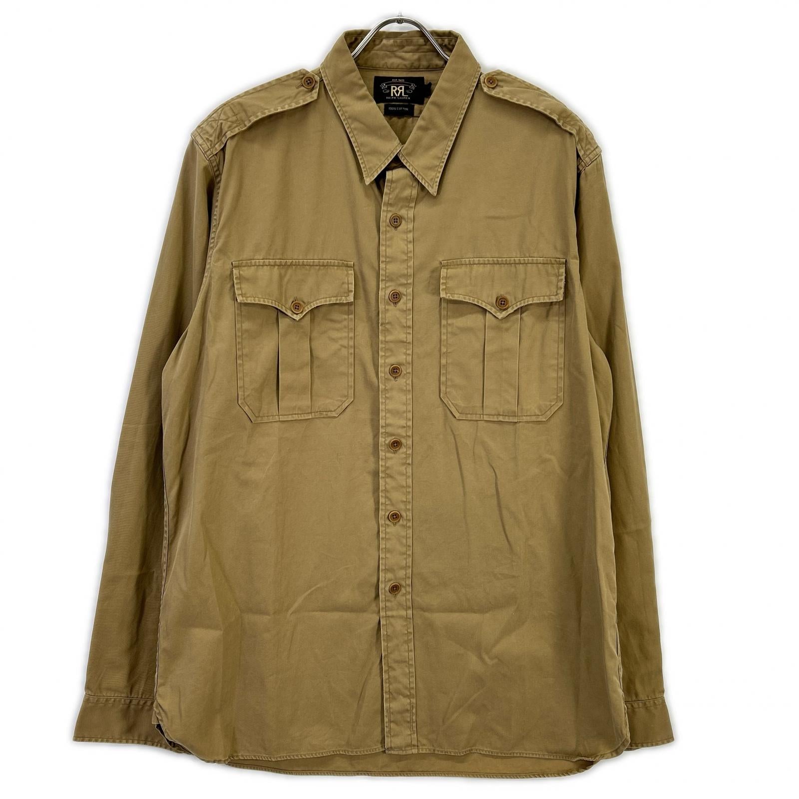 RRL ダブルアールエル ベージュ MNRRWOVM2C00290 ヴィンテージ サファリシャツ トップス