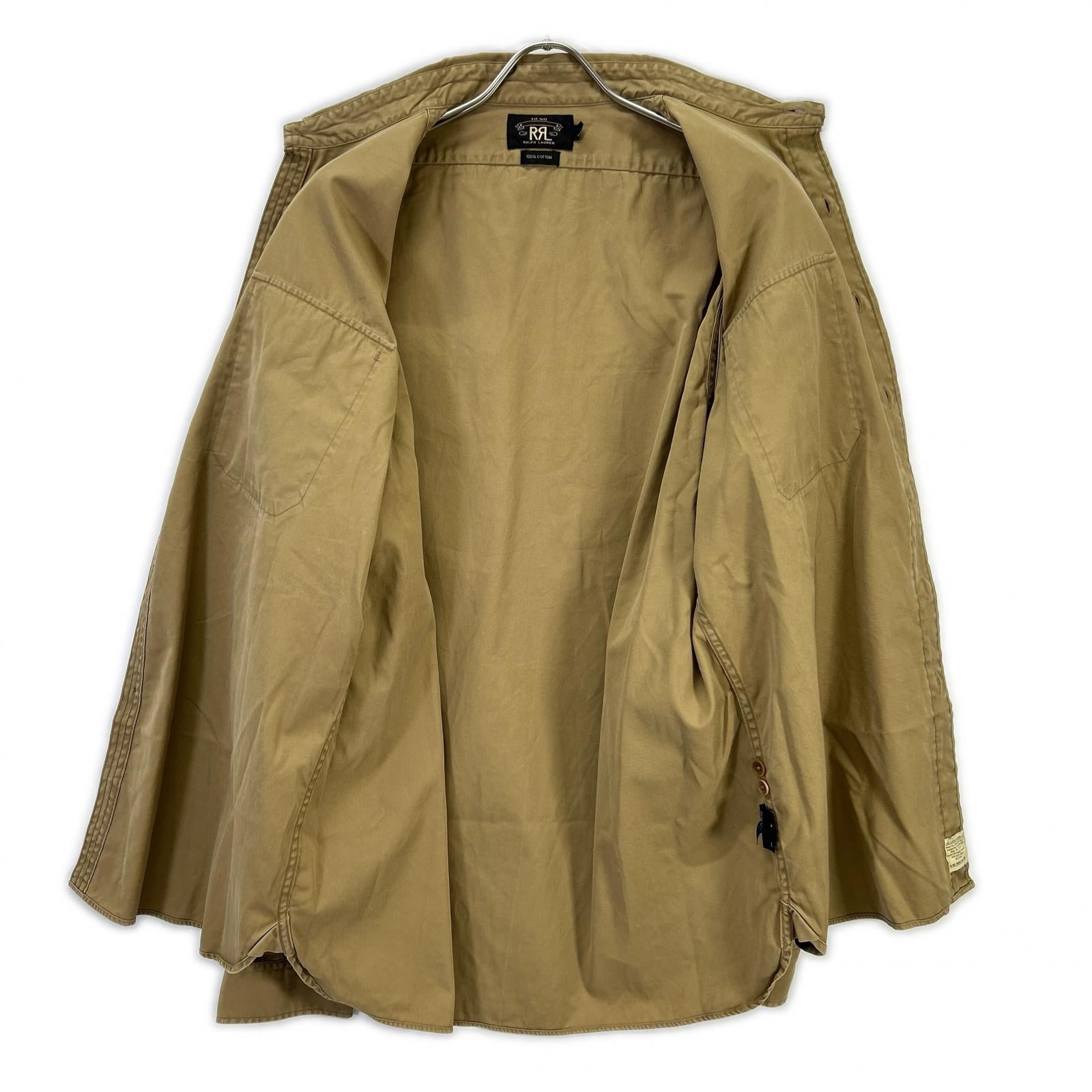 RRL ダブルアールエル ベージュ MNRRWOVM2C00290 ヴィンテージ サファリシャツ トップス