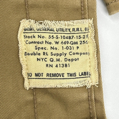 RRL ダブルアールエル ベージュ MNRRWOVM2C00290 ヴィンテージ サファリシャツ トップス