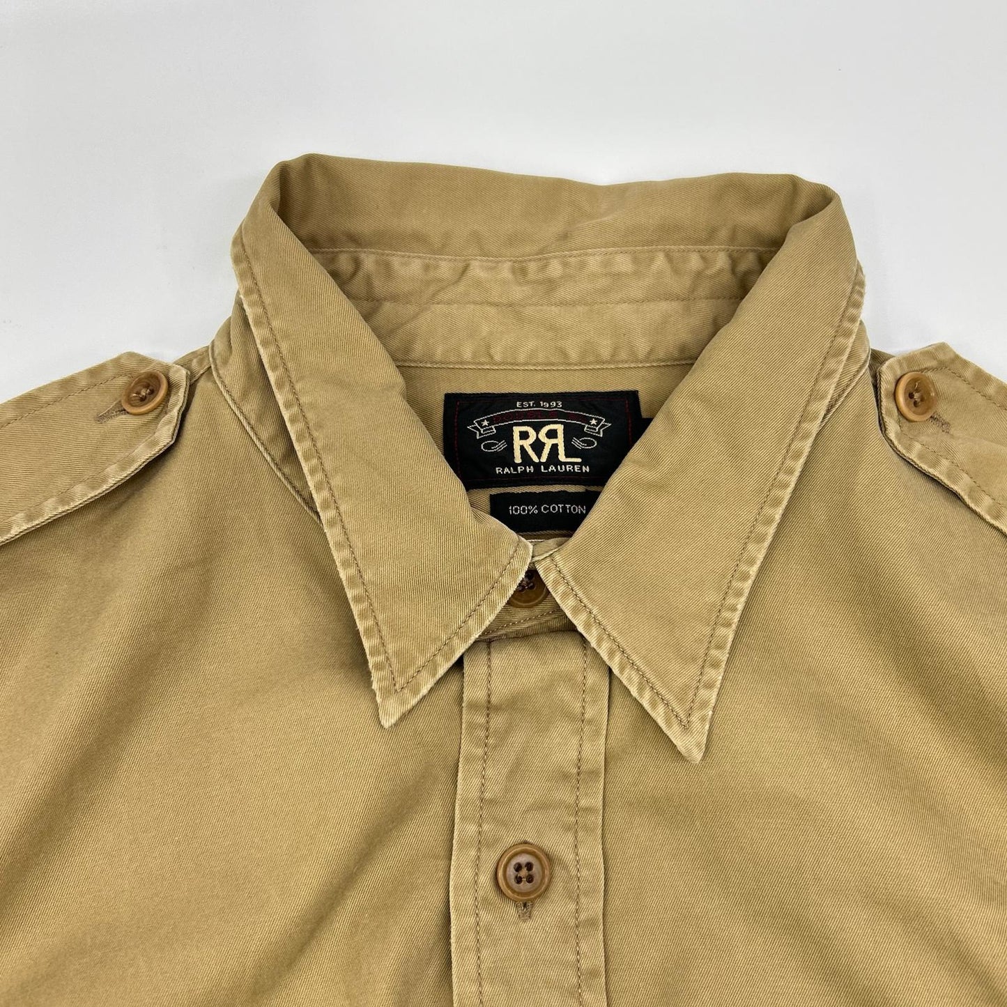 RRL ダブルアールエル ベージュ MNRRWOVM2C00290 ヴィンテージ サファリシャツ トップス