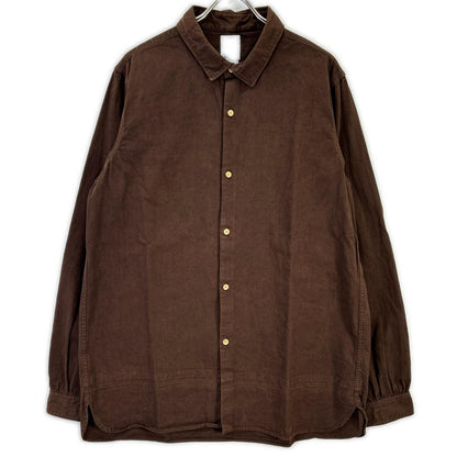 VISVIM ビズビム ブラウン 0115205011010 LONG RIDER 後染めコットン ヘンプ 長袖シャツ トップス