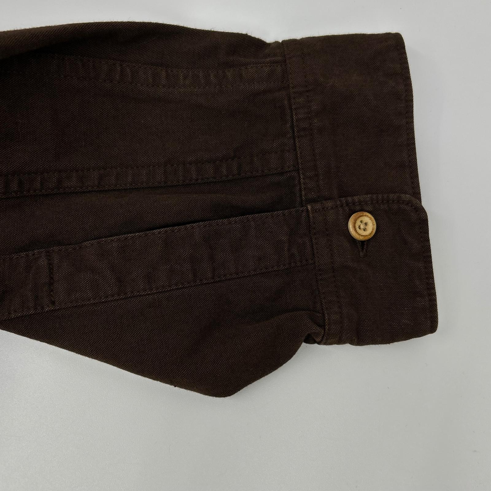 VISVIM ビズビム ブラウン 0115205011010 LONG RIDER 後染めコットン ヘンプ 長袖シャツ トップス