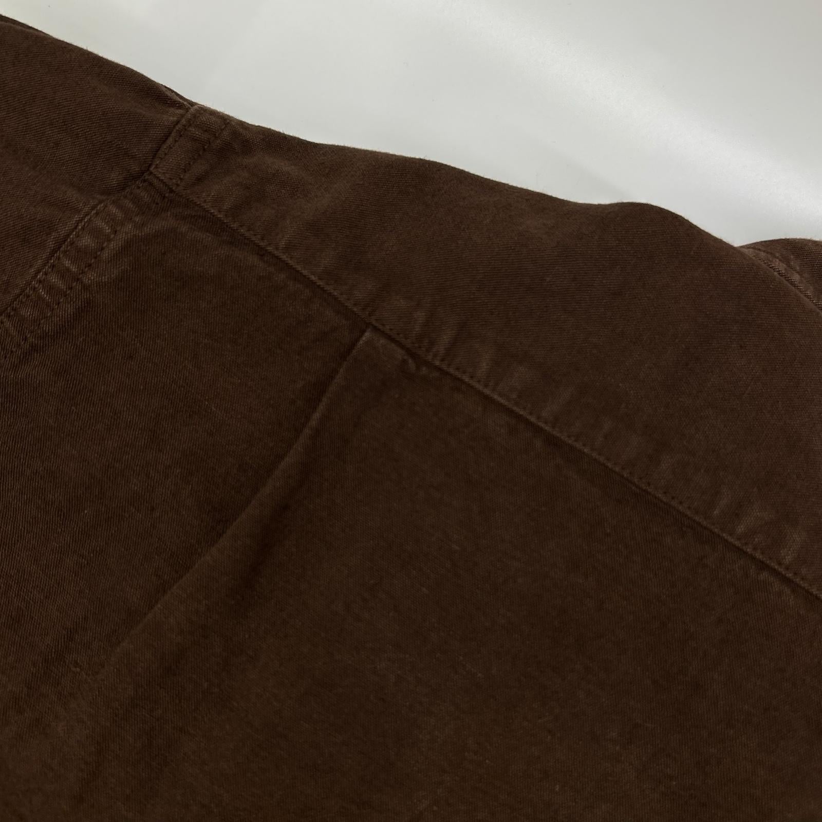 VISVIM ビズビム ブラウン 0115205011010 LONG RIDER 後染めコットン ヘンプ 長袖シャツ トップス