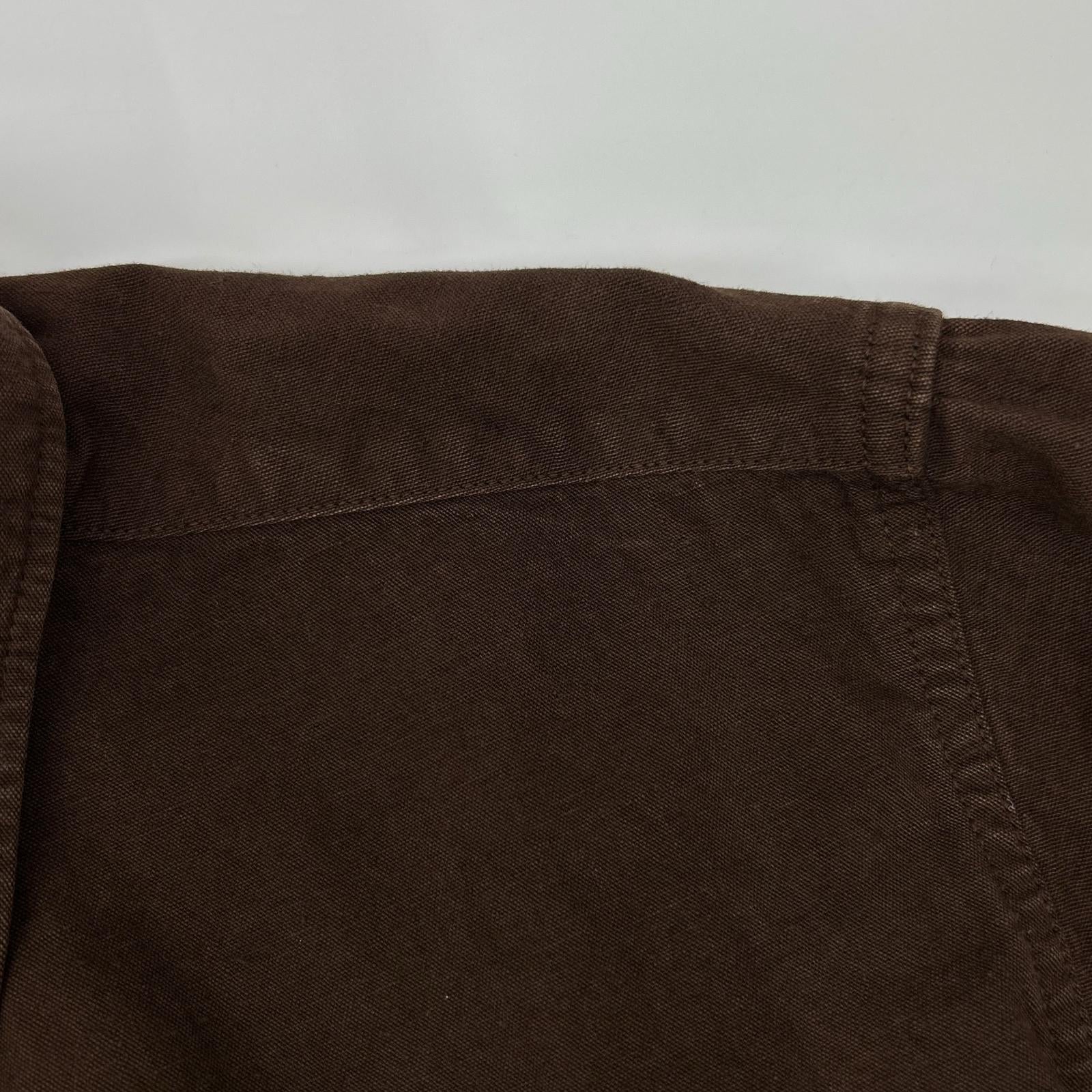 VISVIM ビズビム ブラウン 0115205011010 LONG RIDER 後染めコットン ヘンプ 長袖シャツ トップス