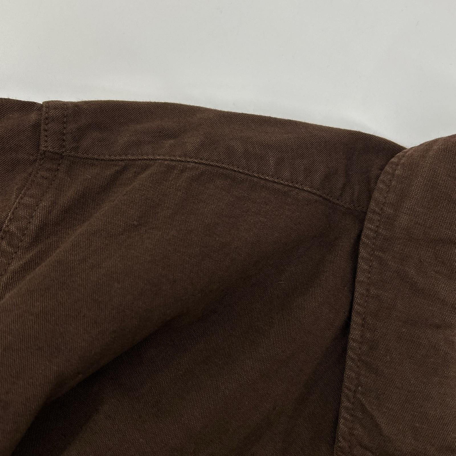 VISVIM ビズビム ブラウン 0115205011010 LONG RIDER 後染めコットン ヘンプ 長袖シャツ トップス