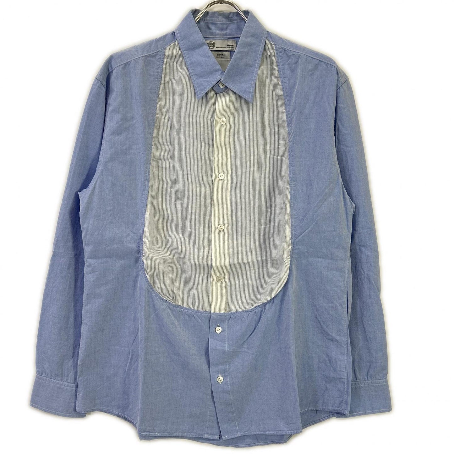 VISVIM ビズビム ブルー 0113105011014 コットンリネンレギュラカラーシャツ トップス