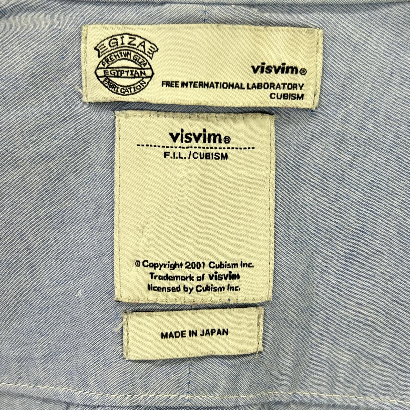 VISVIM ビズビム ブルー 0113105011014 コットンリネンレギュラカラーシャツ トップス