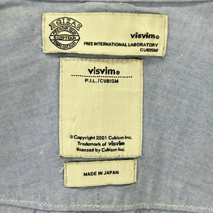 VISVIM ビズビム ブルー 0113105011014 コットンリネンレギュラカラーシャツ トップス