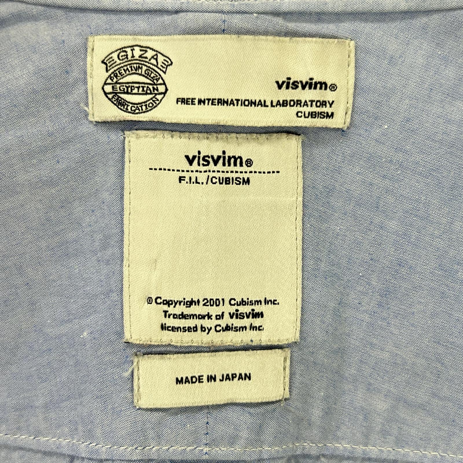 VISVIM ビズビム ブルー 0113105011014 コットンリネンレギュラカラーシャツ トップス