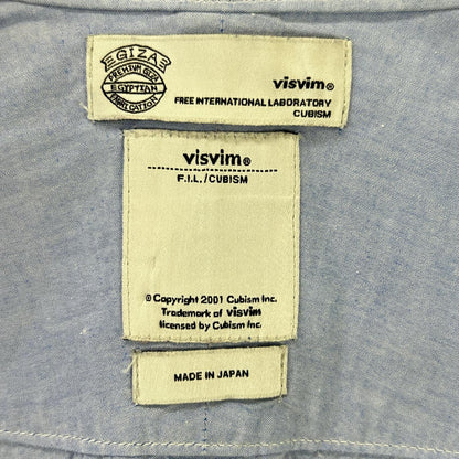 VISVIM ビズビム ブルー 0113105011014 コットンリネンレギュラカラーシャツ トップス