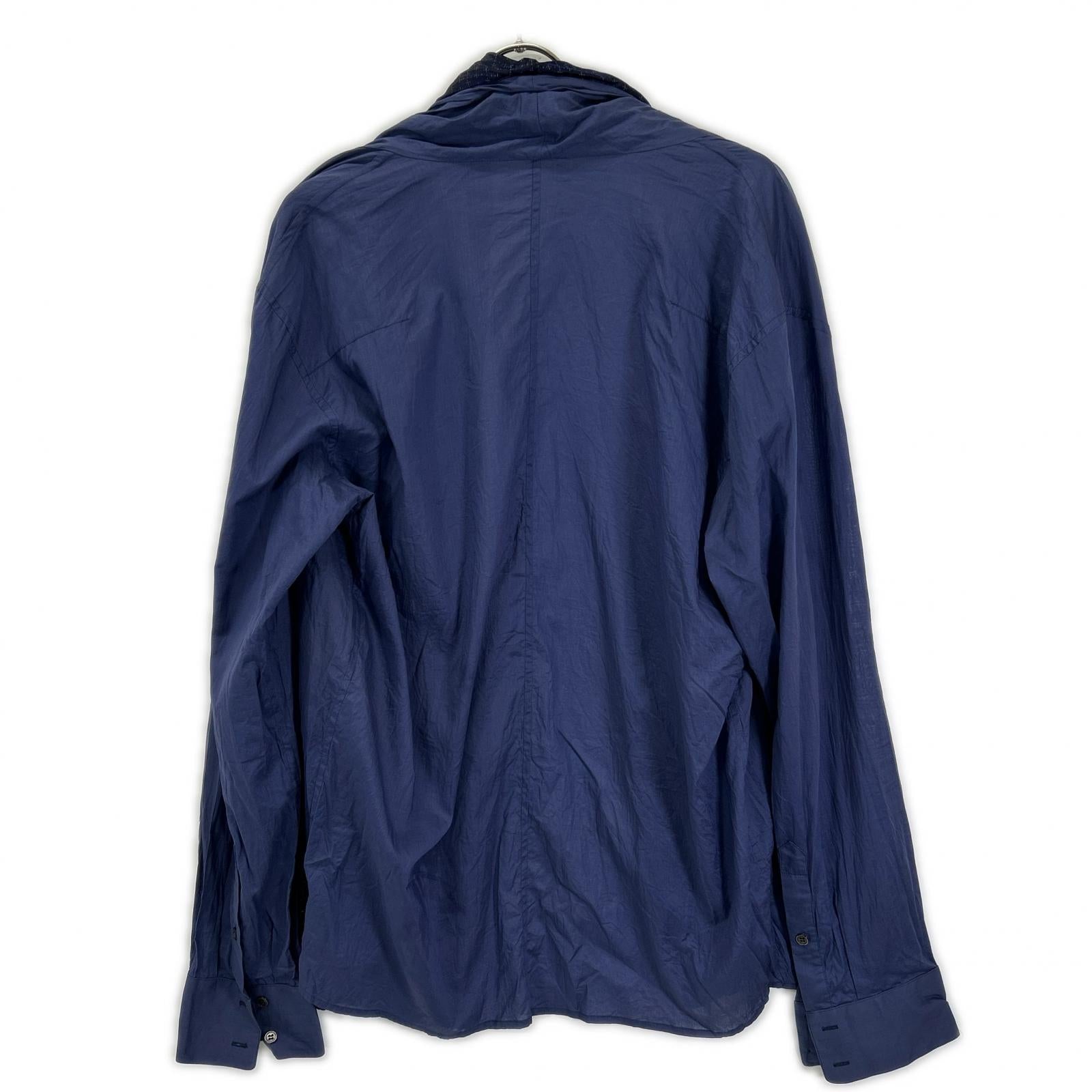 Haider Ackermann ハイダーアッカーマン ネイビー 前開き レイヤード シャツジャケット ジャケット