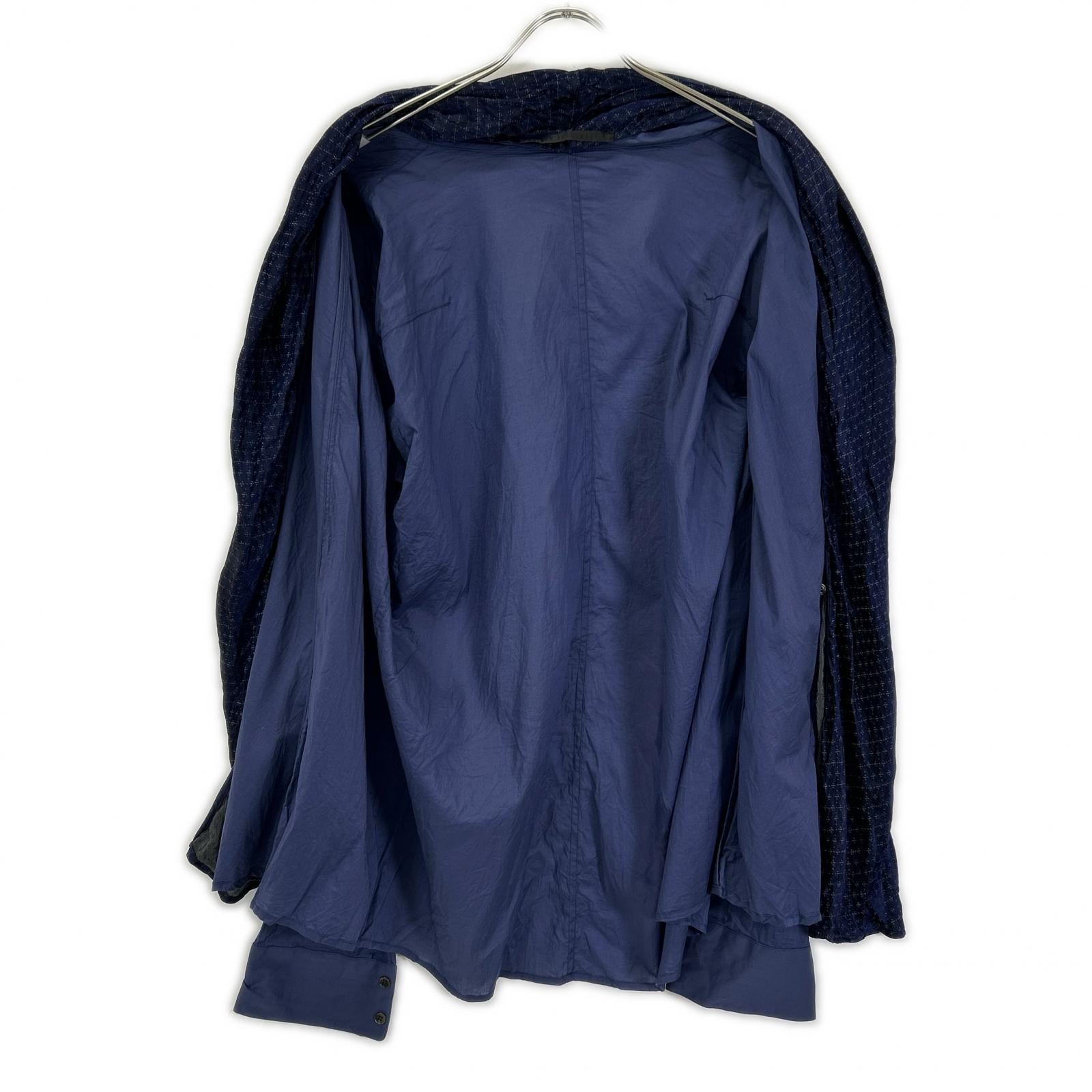 Haider Ackermann ハイダーアッカーマン ネイビー 前開き レイヤード シャツジャケット ジャケット