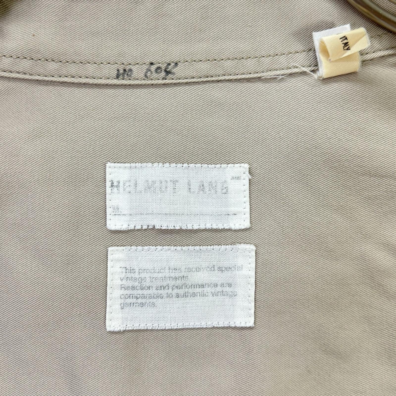 Helmut Lang ヘルムートラング 本人期 イタリア製 GTR GROUP社 ベージュ 長袖シャツ トップス