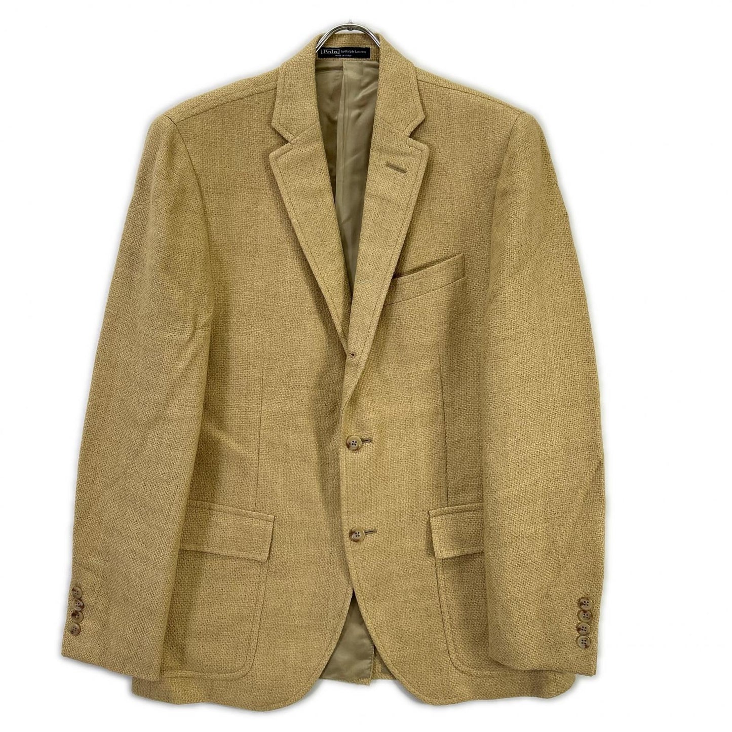POLObyRalphLauren ポロラルフローレン 90s イタリア製 シルク混ツイード 3Bジャケット ジャケット