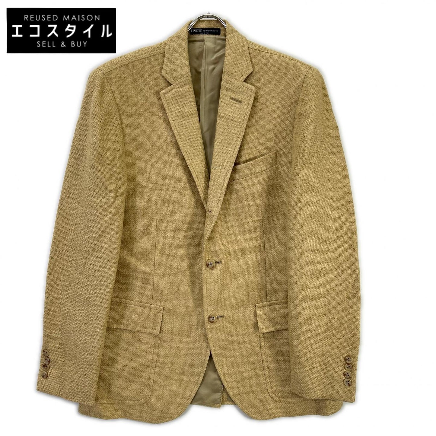 POLObyRalphLauren ポロラルフローレン 90s イタリア製 シルク混ツイード 3Bジャケット ジャケット