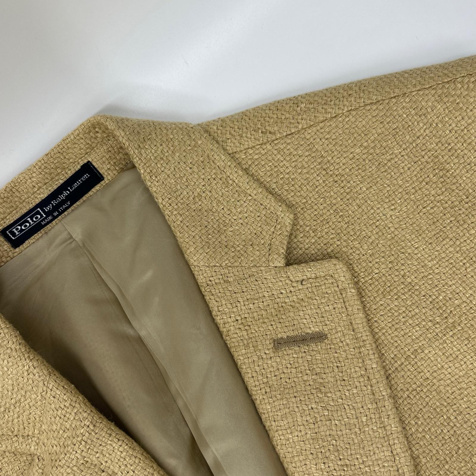 POLObyRalphLauren ポロラルフローレン 90s イタリア製 シルク混ツイード 3Bジャケット ジャケット