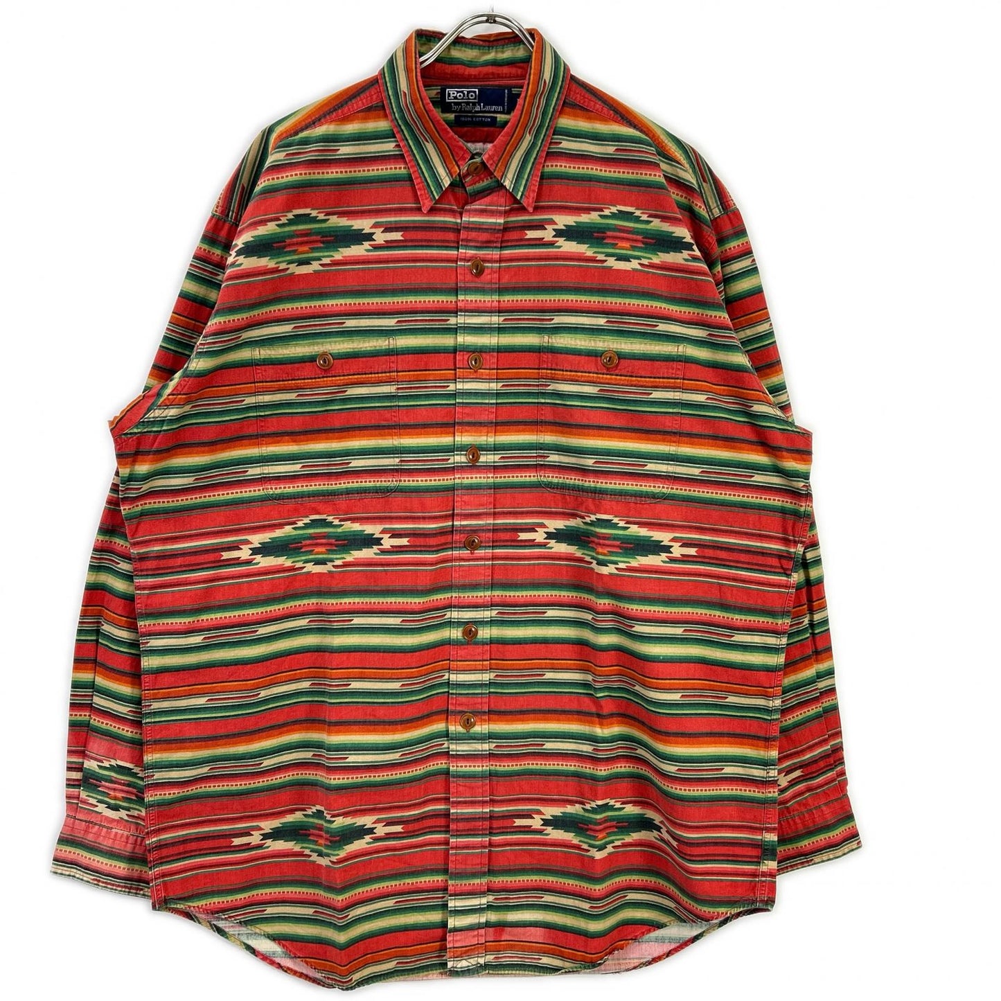 POLObyRalphLauren ポロラルフローレン 90s ネイティブ柄 長袖シャツ トップス