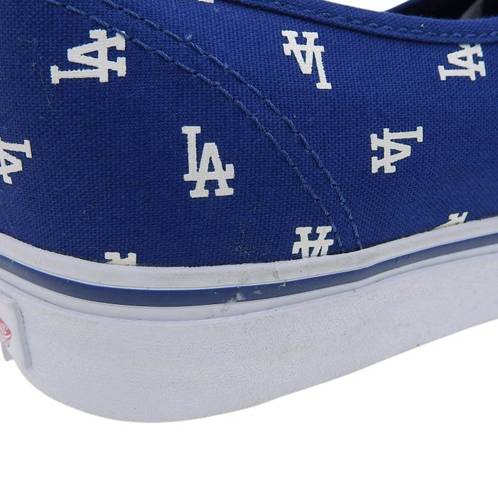 VANS バンズ 新品同様 MLB ドジャース オーセンティック スニーカー シューズ メンズ ブルー 28.5cm シューズ