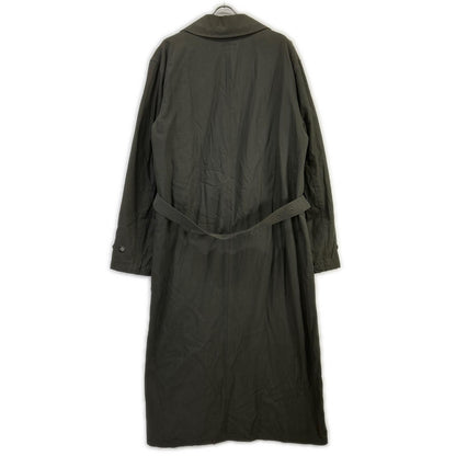 GIORGIOARMANI ジョルジオアルマーニ カーキ 裏地チェック ベルト付きロングトレンチコート コート