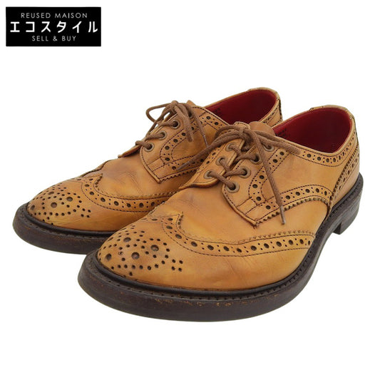 Tricker's トリッカーズ BOURTON レザー ウイングチップ シューズ メンズ ライトブラウン 7.5 シューズ