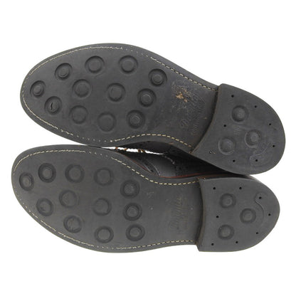 Tricker's トリッカーズ BOUTON レザー ウイングチップ シューズ メンズ グレー 9.5 シューズ