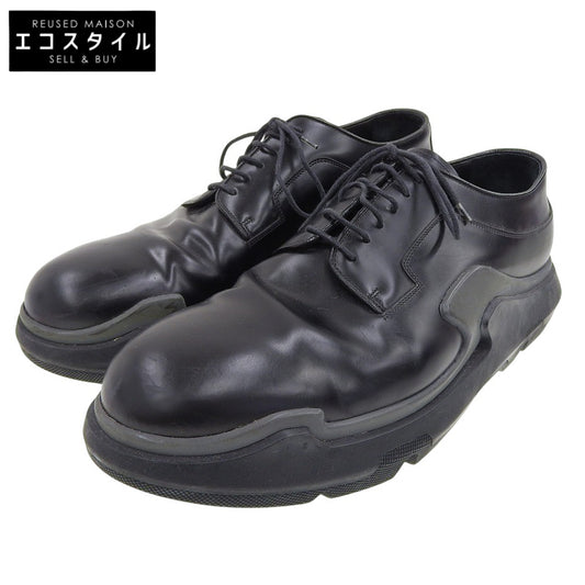 PRADA プラダ 15AW レザー ブラッシュド カーフスキン ハイブリッド シューズ メンズ ブラック 10 2EG129 シューズ