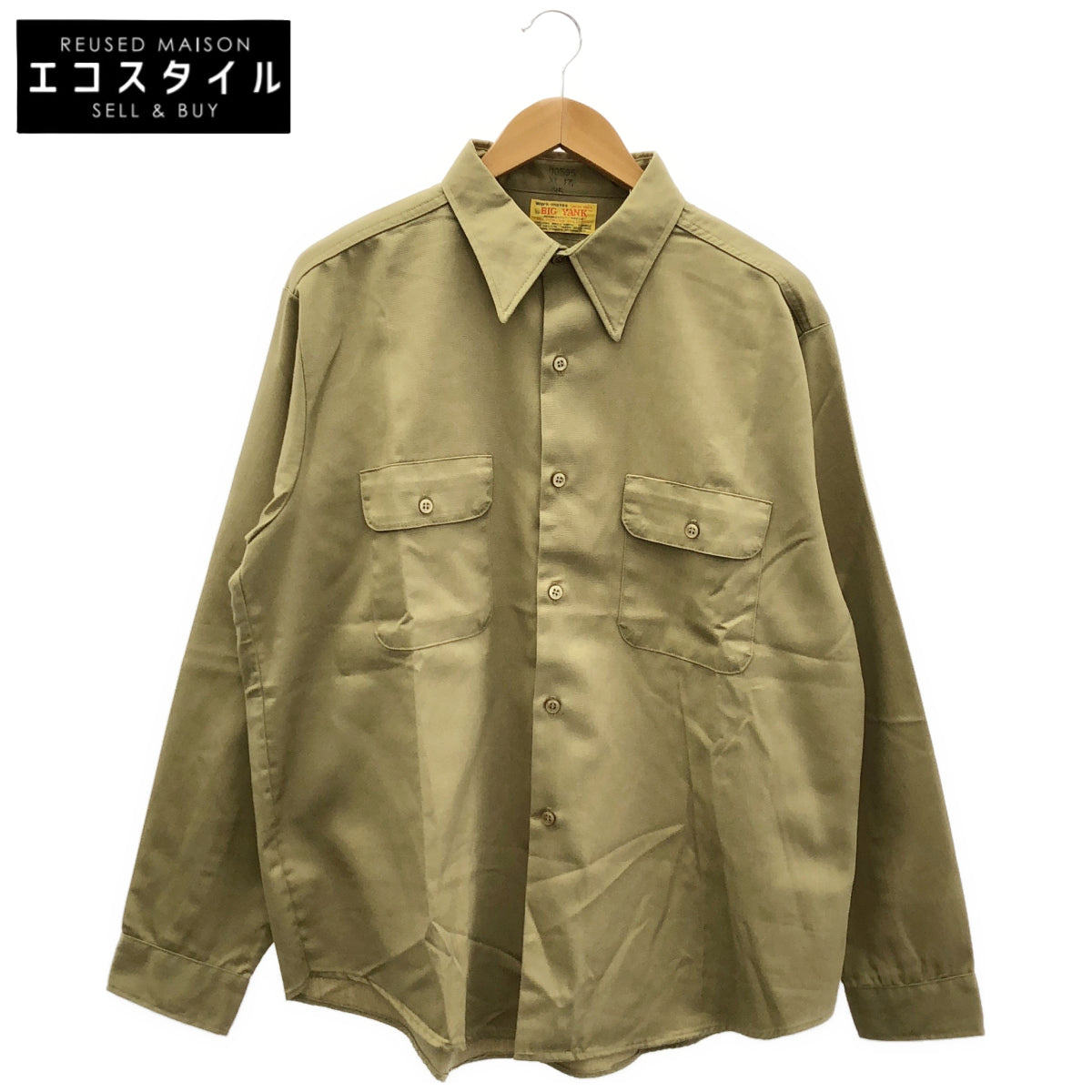 BIG YANK ビッグヤンク 70'S ベージュ 長袖ワークシャツ トップス