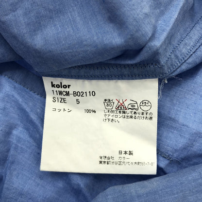 kolor Kolor Blue Long-Sleeve Cotton Shirt Top