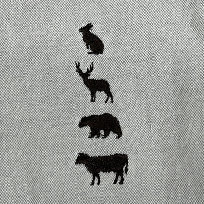 Mountain Research マウンテン リサーチ MTR-842 グレー コットン100 動物刺繍 長袖ボタンダウンシャツ トップス