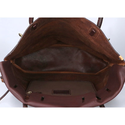 VISVIM Visvim MAIL SATCHEL L Bison Leather Tote Bag