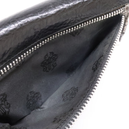 Chrome hearts クロムハーツ クロスボタン ヘビーレザー ウェーブウォレット 長財布（小銭入れあり）