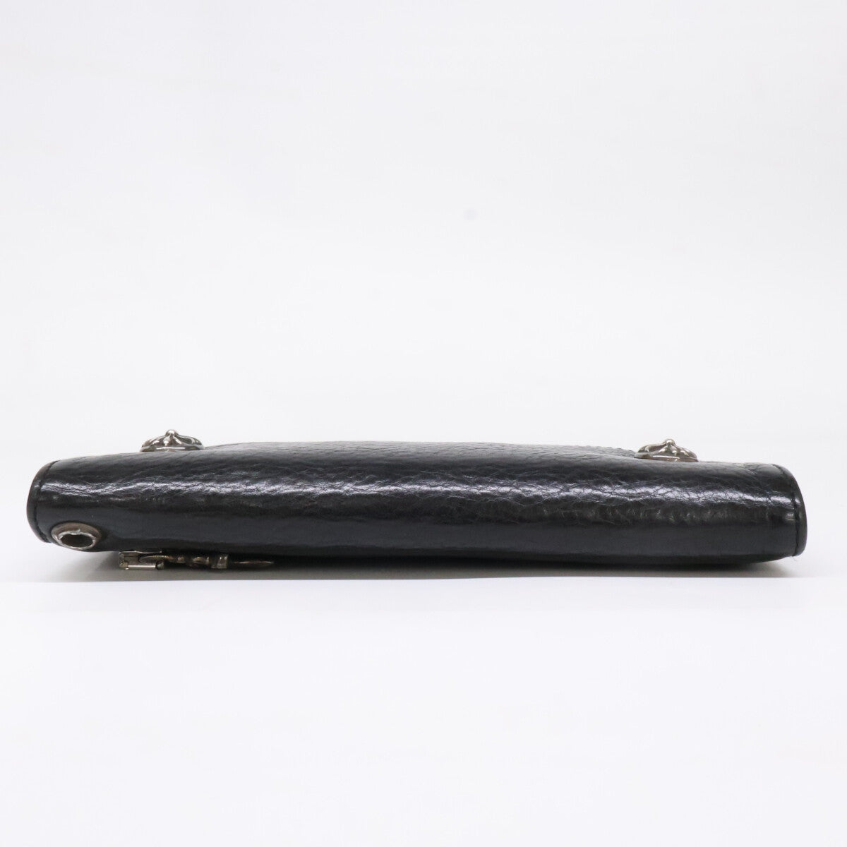 Chrome hearts クロムハーツ クロスボタン ヘビーレザー ウェーブウォレット 長財布（小銭入れあり）