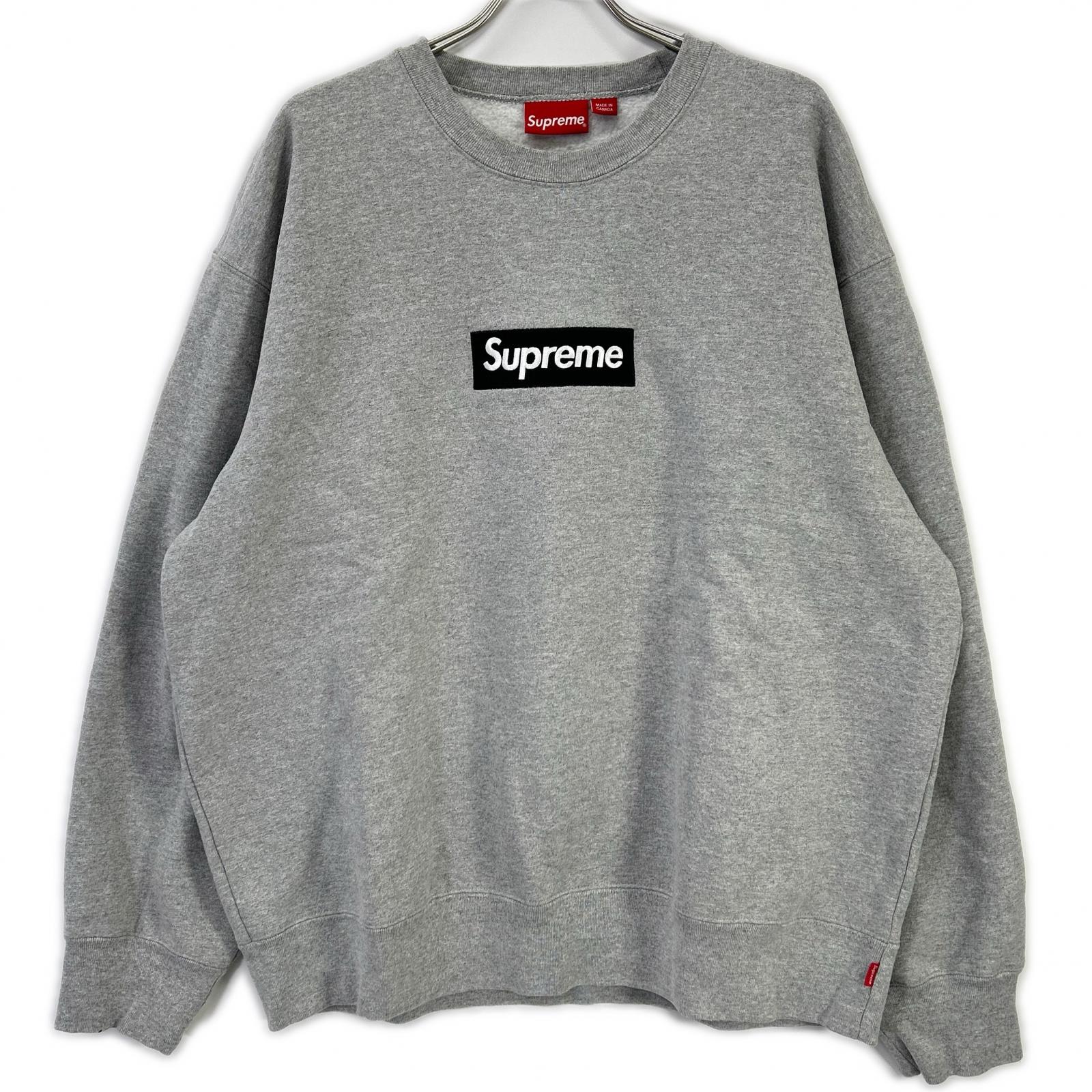 Supreme シュプリーム 22AW グレー Box Logo Crewneck トップス