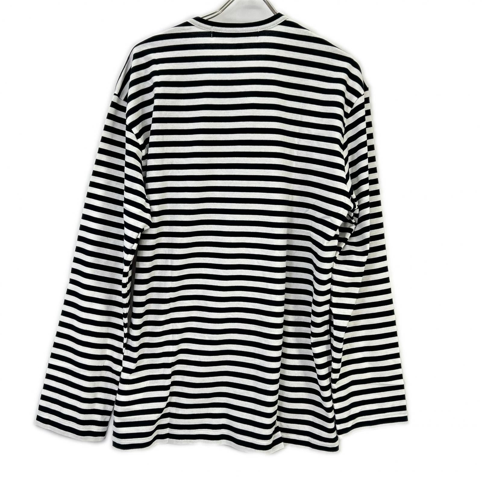 PLAYCOMMEdesGARCONS プレイコムデギャルソン ボーダー クルーネック ロングTシャツ トップス