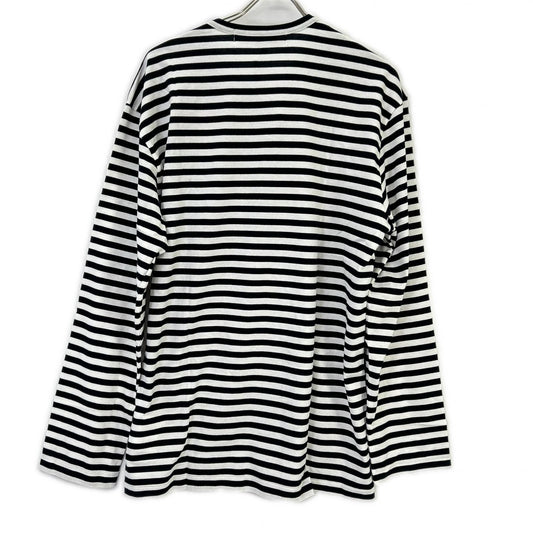 PLAYCOMMEdesGARCONS プレイコムデギャルソン ボーダー クルーネック ロングTシャツ トップス