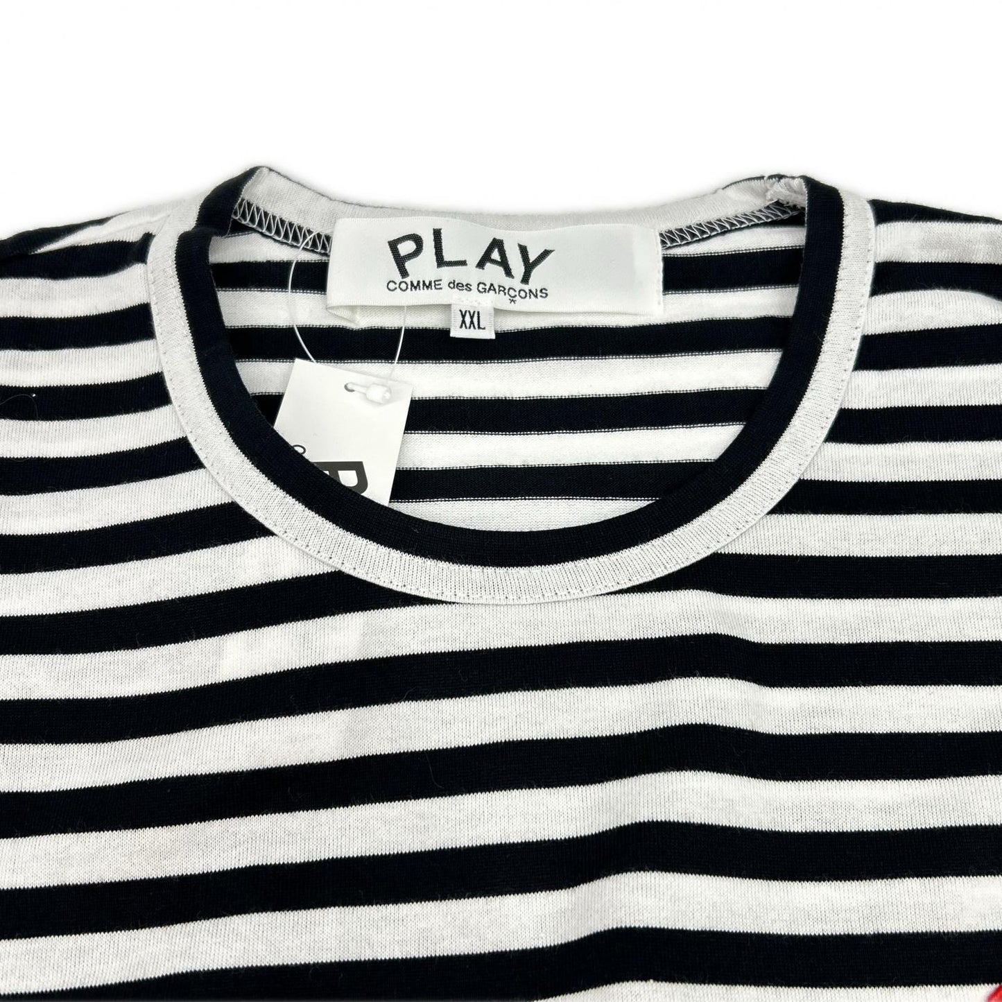 PLAYCOMMEdesGARCONS プレイコムデギャルソン ボーダー クルーネック ロングTシャツ トップス
