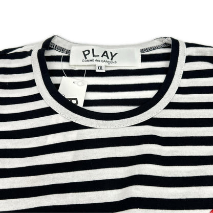 PLAYCOMMEdesGARCONS プレイコムデギャルソン ボーダー クルーネック ロングTシャツ トップス