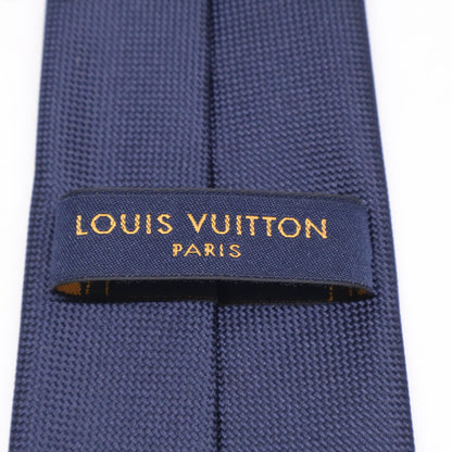 LOUIS VUITTON ルイヴィトン 【新品同様/国内正規】M77837 クラヴァット・LVボトムストライプ 7CM シルク ネクタイ