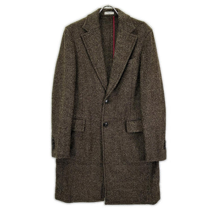 BOGLIOLI ボリオリ C2701Z K.JAKET ブラウン ヘリンボーン ウールチェスターコート コート
