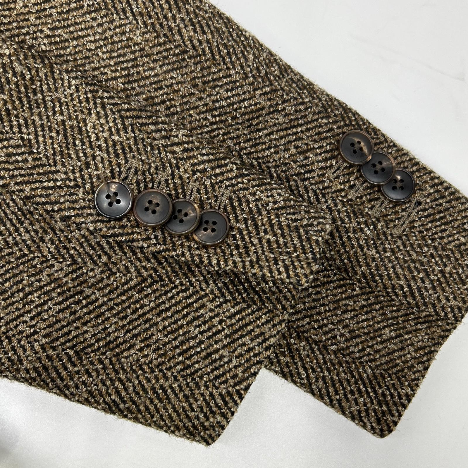 BOGLIOLI ボリオリ C2701Z K.JAKET ブラウン ヘリンボーン ウールチェスターコート コート