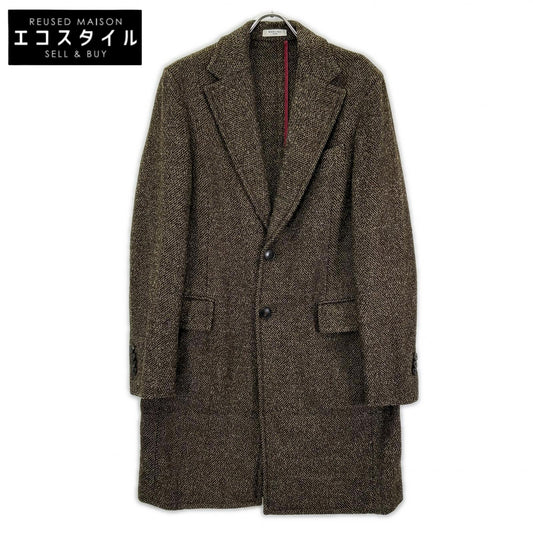 BOGLIOLI ボリオリ C2701Z K.JAKET ブラウン ヘリンボーン ウールチェスターコート コート