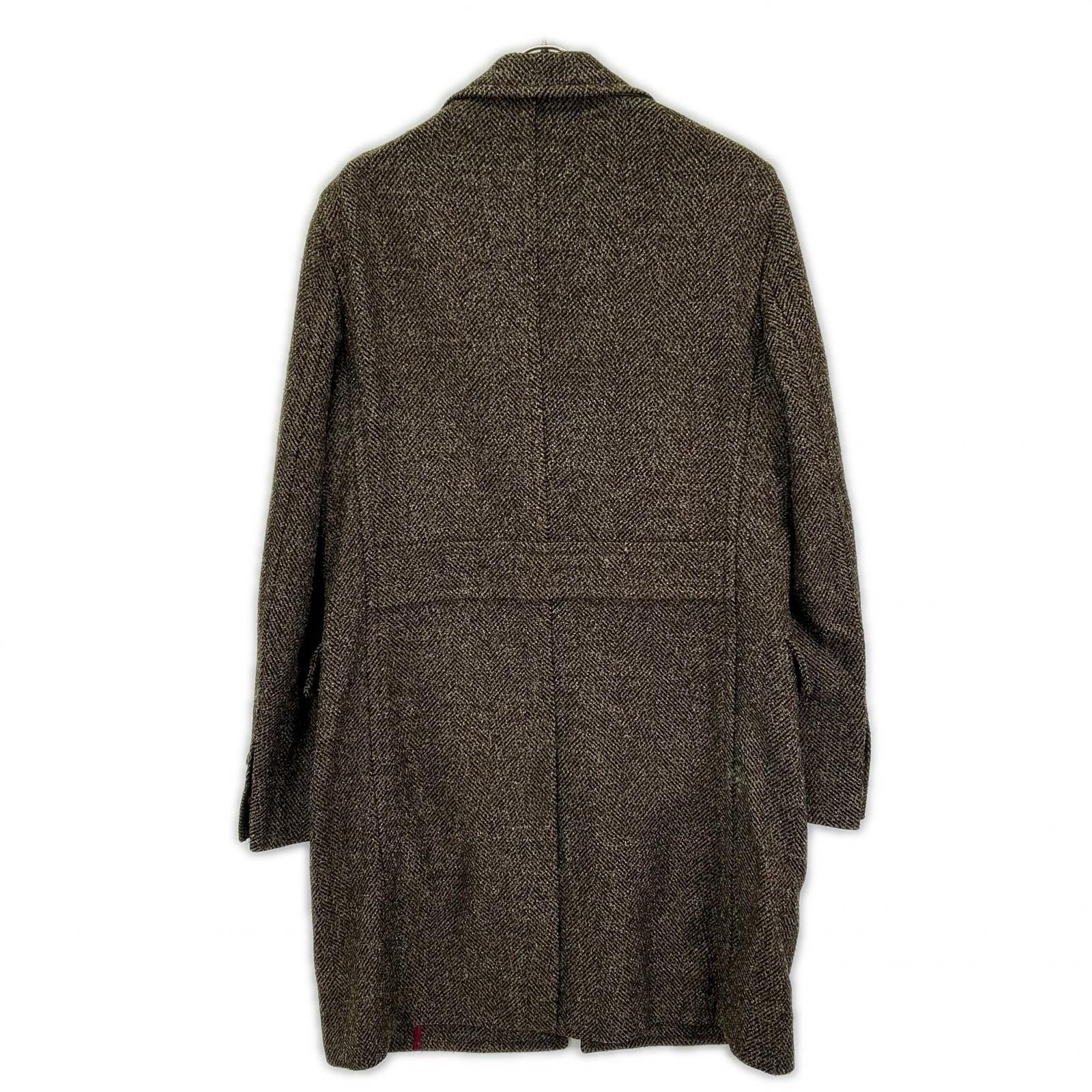 BOGLIOLI ボリオリ C2701Z K.JAKET ブラウン ヘリンボーン ウールチェスターコート コート