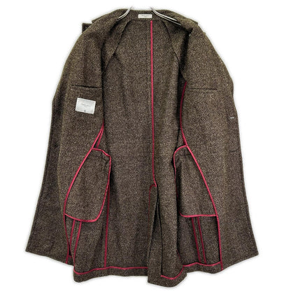 BOGLIOLI ボリオリ C2701Z K.JAKET ブラウン ヘリンボーン ウールチェスターコート コート