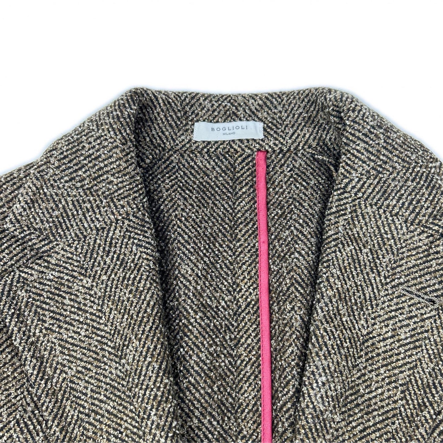 BOGLIOLI ボリオリ C2701Z K.JAKET ブラウン ヘリンボーン ウールチェスターコート コート