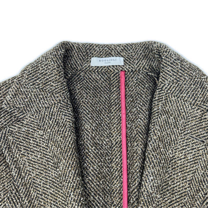 BOGLIOLI ボリオリ C2701Z K.JAKET ブラウン ヘリンボーン ウールチェスターコート コート