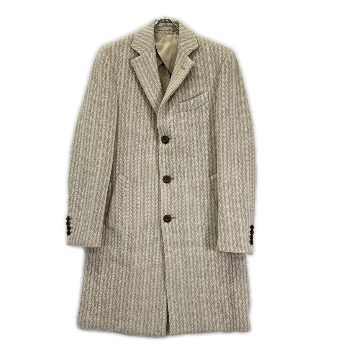 LARDINI ラルディーニ ホワイト JL23143AQ　ウール　シングル3Bチェスターコート コート
